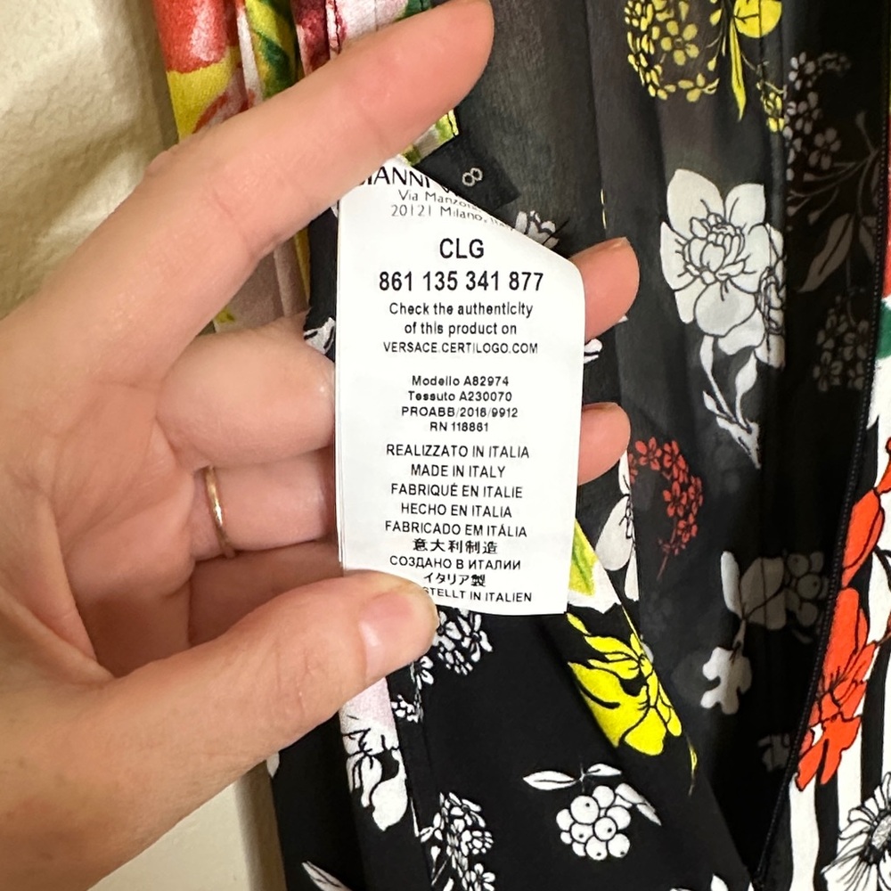 Versace Multicolor Floral Striped Jumpsuit - Picture 3 of 12